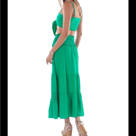 Green Peruvian, cotton skirt - Picture 3 of 3